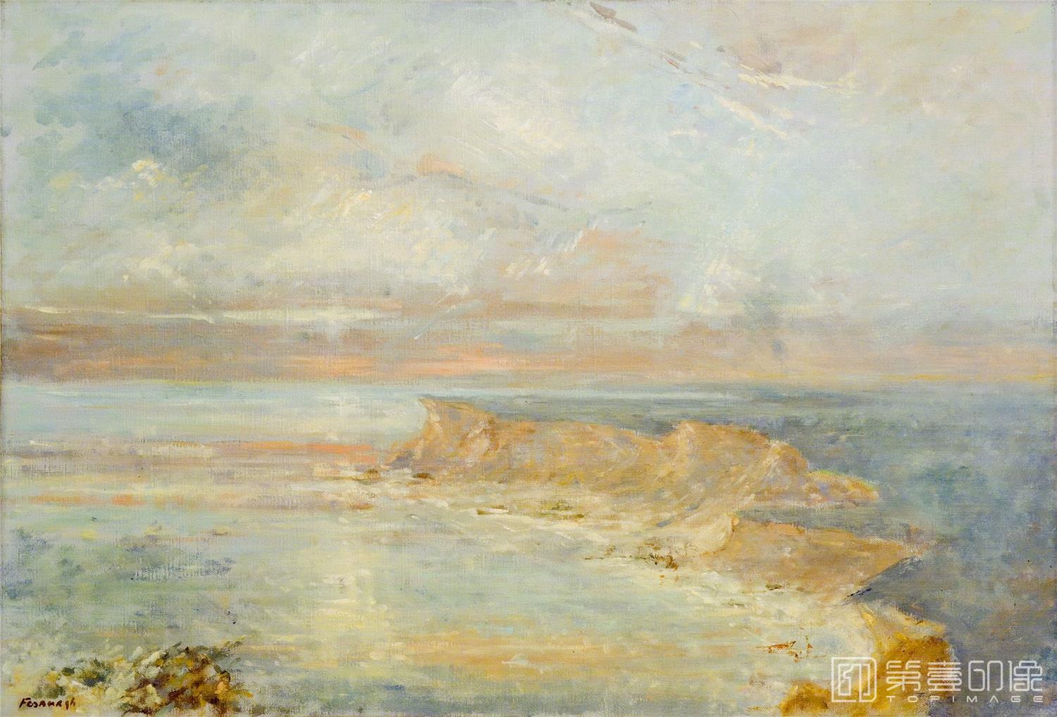 油画-美国弗里克美术馆藏画-James Whitney Fosburgh - View of Montauk, 20th century-104